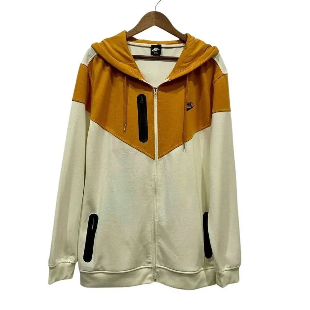 Nike Men's Tech Fleece Full Zip Hoodie 2XL Multicolor Cream